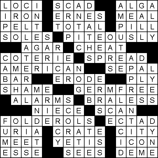 Solution for Crossword Puzzle of November 5 2023