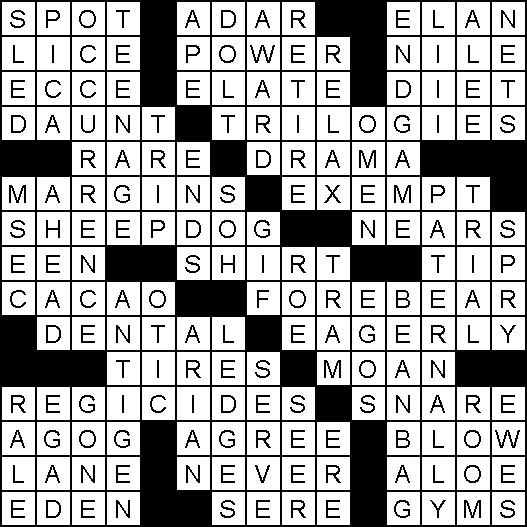 Solution for Crossword Puzzle of January 28, 2024