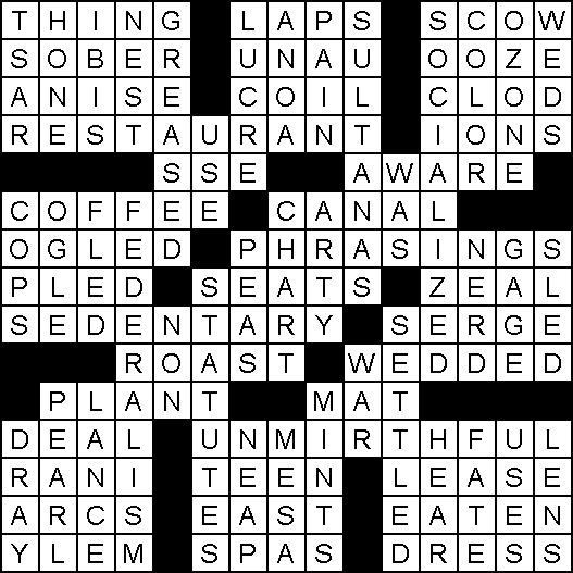 Solution for Crossword Puzzle of April 16, 2024