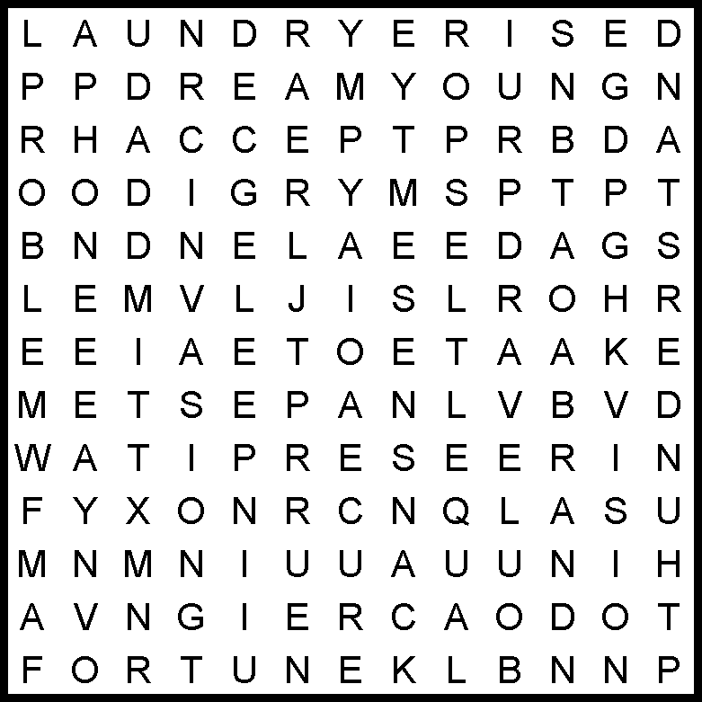 Word search for July 21, 2023