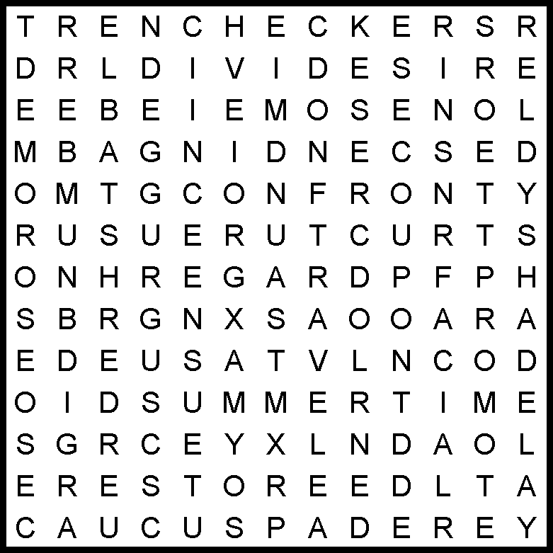 Word search for January 23, 2024