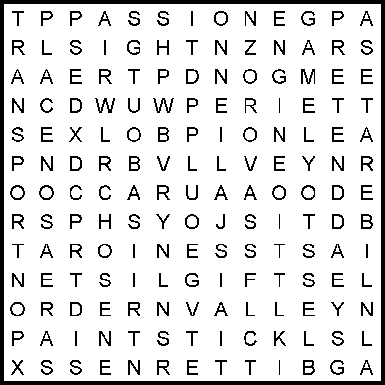 Word search for February 10, 2024